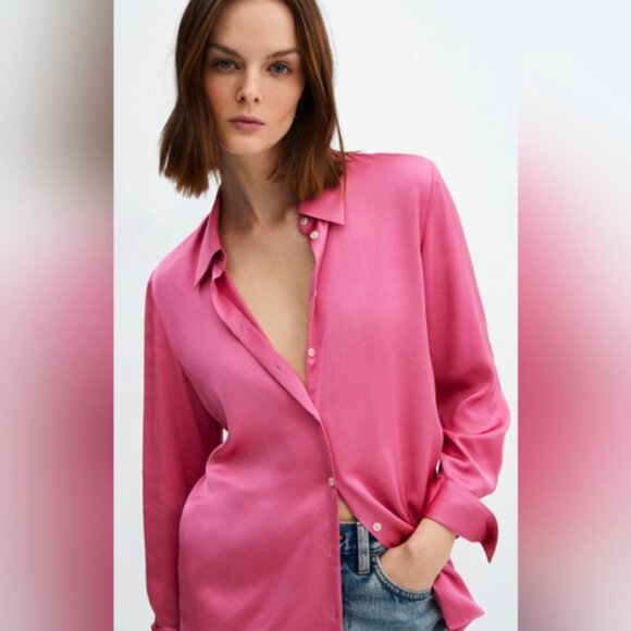 Tops - MNG Elegant Pink Womens Blouse